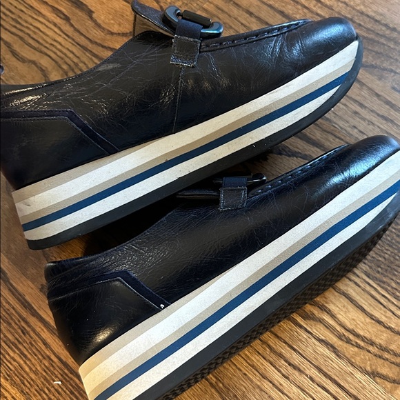 Navy Softwaves arch support platform Loafers - Picture 4 of 12